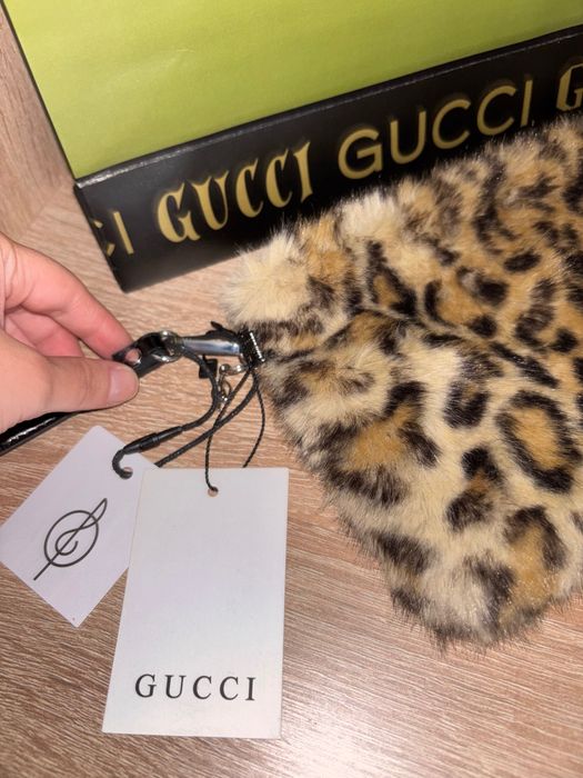 Geanta gucci x Stradivarius animal print fur nou