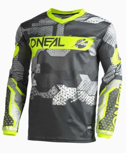 Блуза  O'NEAL ELEMENT Jersey CAMO Gray/Neon yellow