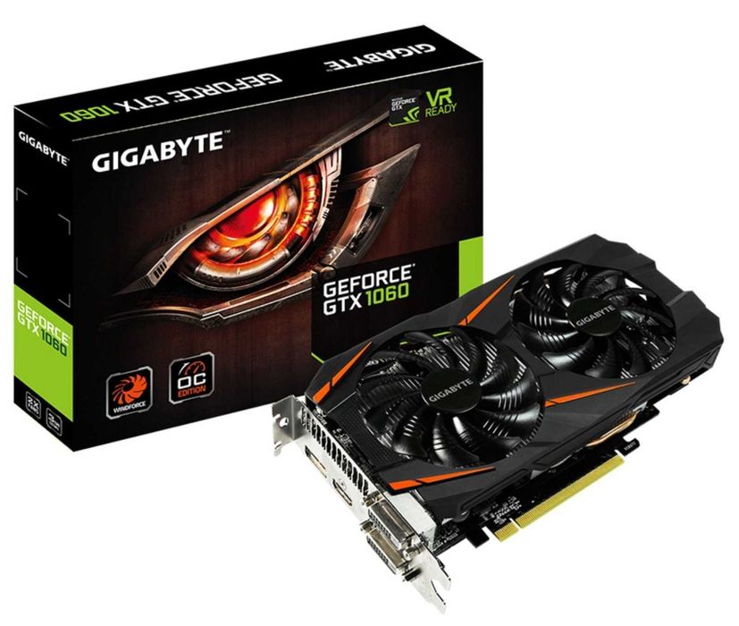 Видеокарта Nvidia Geforce Gigabyte GTX 1060, 6Gb