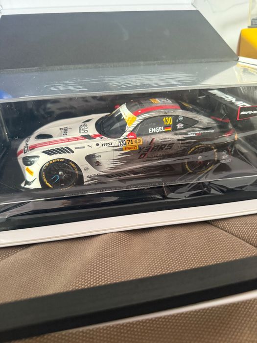 Macheta 1:18 Spark Mercedes-AMG GT3 Evo n° 130 Winner FIA GT World Cup Macau 2024 Noua