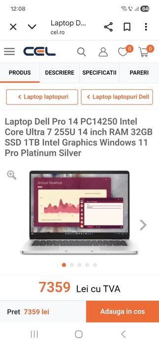 SiGiLaT! Dell Pro 14, TOUCH, Ultra 7 268V, 32Gb, 512Ssd