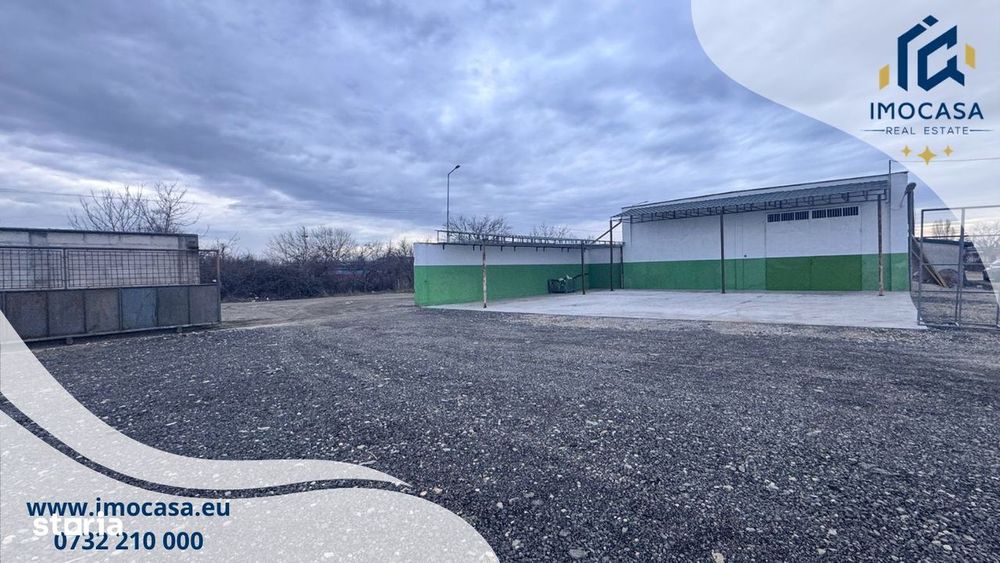 De închiriere hală, cu platformă betonată și curte generoasă