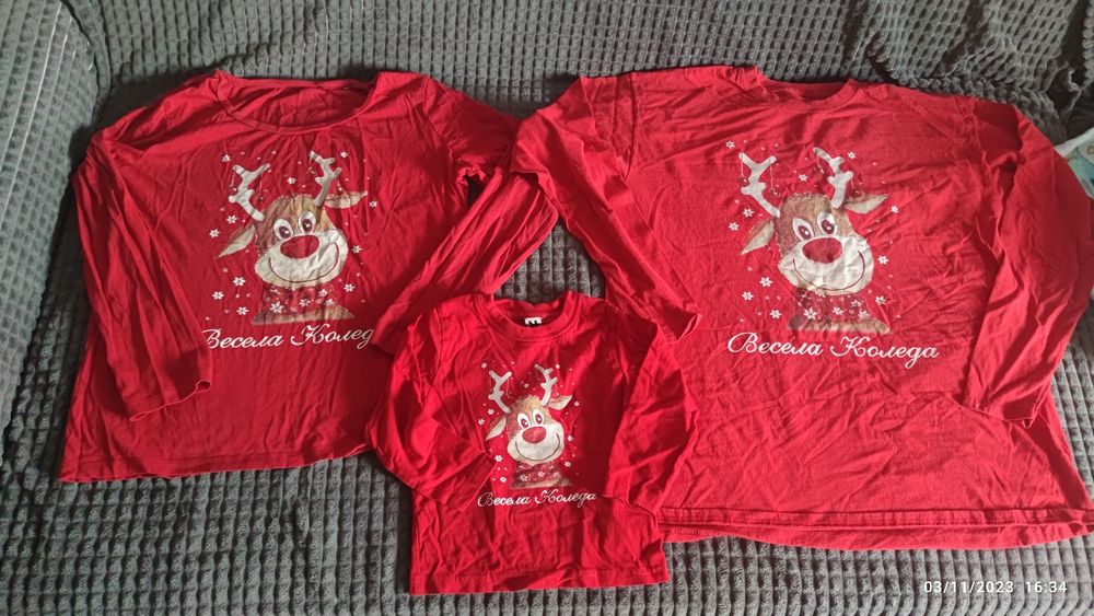 Семейни Коледни блузки