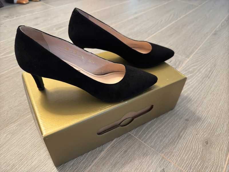 Pantofi dama Guban model 3514 piele velur negru