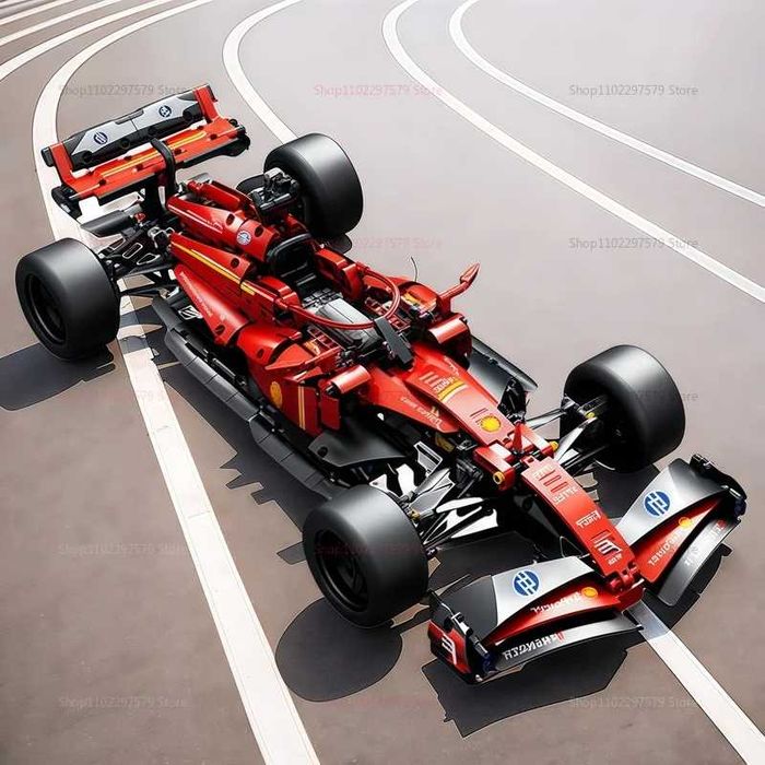 Set construit Race Car F1 Ferrari 1:10 tip Lego cu 1000 piese