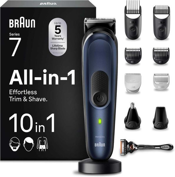 Нова Машинка за Подстригване Braun MGK7410 All-in-One Series 7 10 в 1, 2 години Гаранция