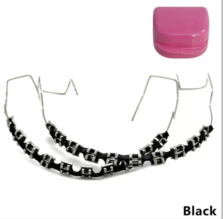 фейк брекеты черные