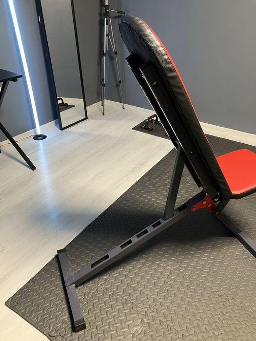 Banca reglabila fitness, k sport, culoare rosu, negru, in stare buna