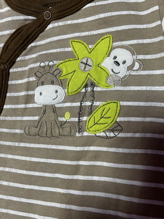 Комплект от нови памучни пижами - ромпъри за бебе, размер 9-12 месеца