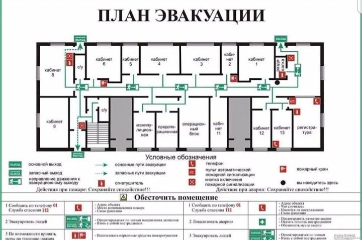 Пожарный План Эвакуации Рабочий проект ПТМ  обучение