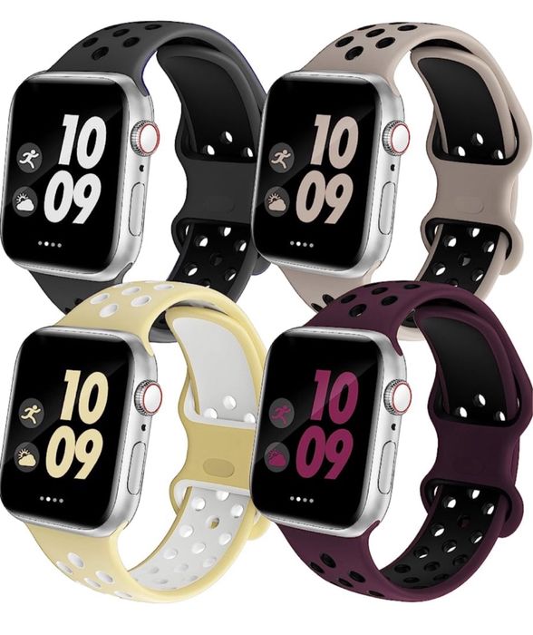 Curea Bratara Husa Soft TPU Perforat Incarcator Ceas Apple Iphone