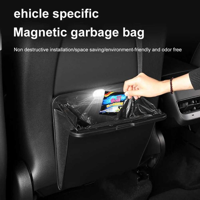 Sac de depozitare obiecte sau gunoi pentru spatarul scaunului auto