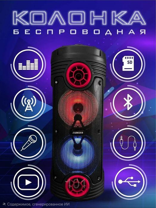 Колонка караоке портативный калонка