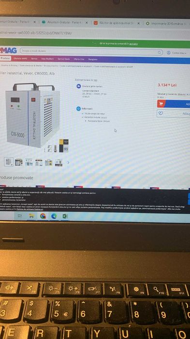 Chiller pentru laser VEVOR  CW5000, CW-5000 NOU SIGILAT