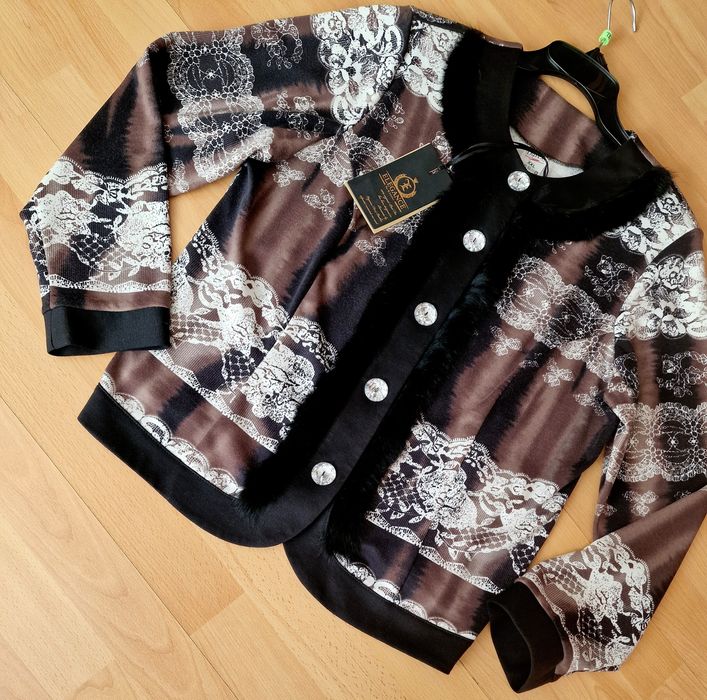 Sacou elegant dama import Italia, insertii blanita naturala