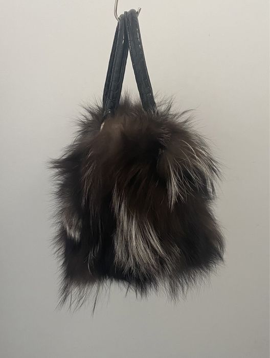 Чанта и ботуши заешки пух- естествен