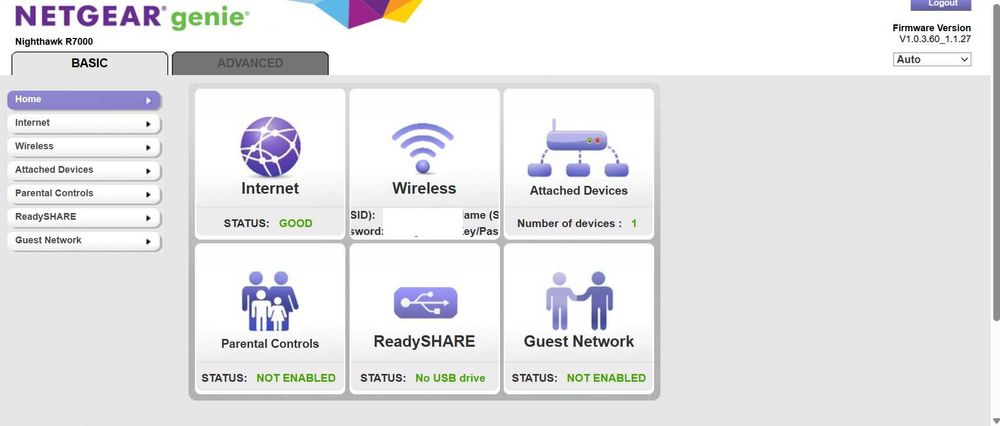 NetGear R7000 Nighthawk AC1900 Smart WiFi Router