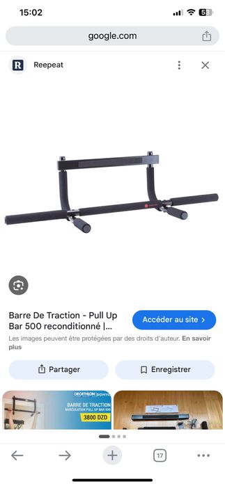 кросхрана/елиптичен тренажор Vistafit+ Лост за набиране за врата Domyos Pull Up Bar 500 ( Decathlon)