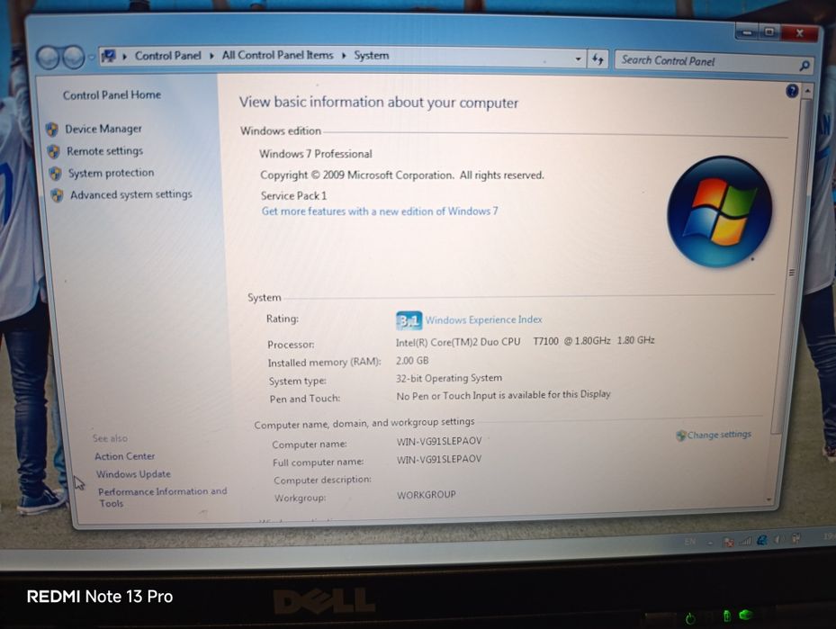 Лаптоп DELL, работи