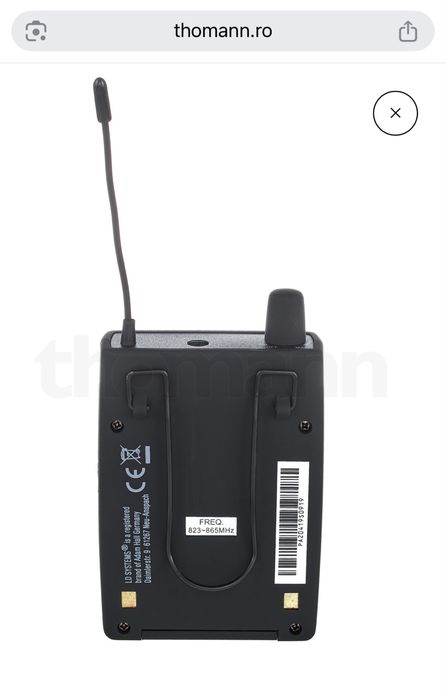 Sistem intraauricular wireless UHF Thomann