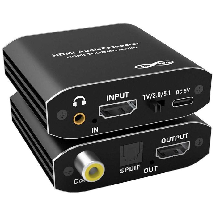 Extractor audio HDMI, convertor splitter audio HDMI 4K la SPDIF optic