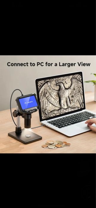 Microscop digital 10MPX,1080P,marire10x-1600x,4.3 inch conectarePC,NOU