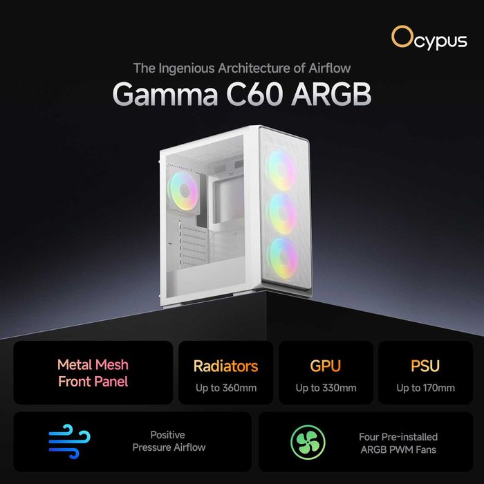 Ocypus Gamma C60 WH ARGB / Ocypus Gamma C60 BK ARGB / 35 $ - 45 $