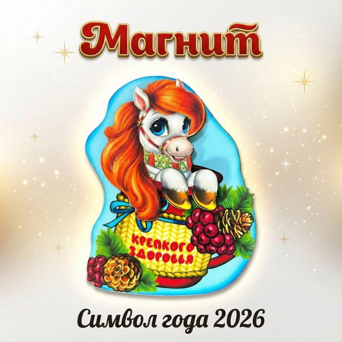 Деревянние магнитики символ годом в наличии