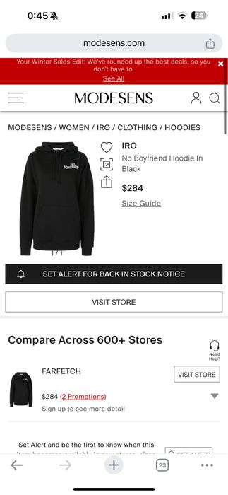 Дамски суитшърт горнище IRO Paris M размер