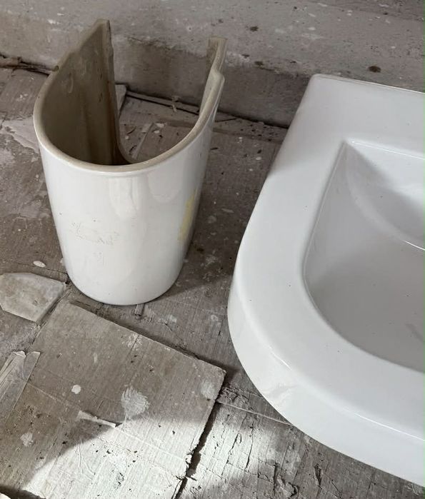 Мивка за баня с полу конзола комплект Duravit