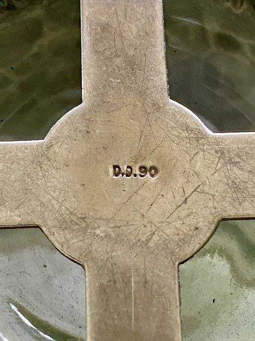 #1502# Винтидж посребрена поставка за чаша със стъкло. Холандия.