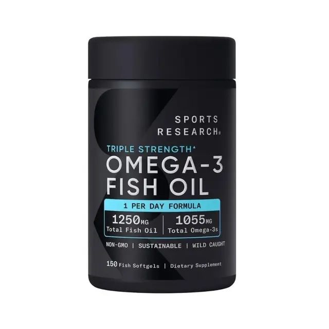 Sports Research® Omega-3 Fish Oil Triple Strength 150 капсул
