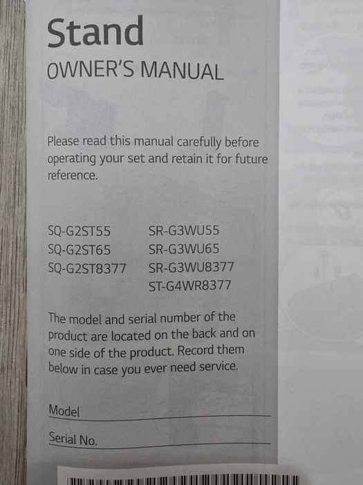 Vand suport  tv LG  O LED nou