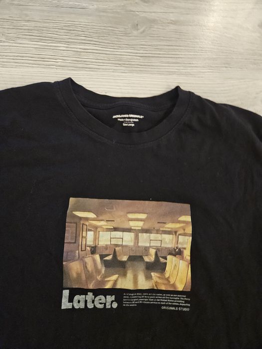 Tricou barbati brand Jack&Jones size L regular fit (black)