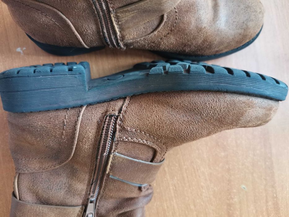 Сапоги на девочку, кожаные осень - весна, 31 размер