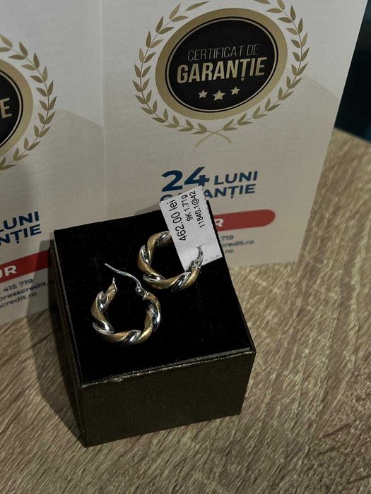 (AG42) Cercei aur 9k 1.71g b11840 - Garantie 2 ani!