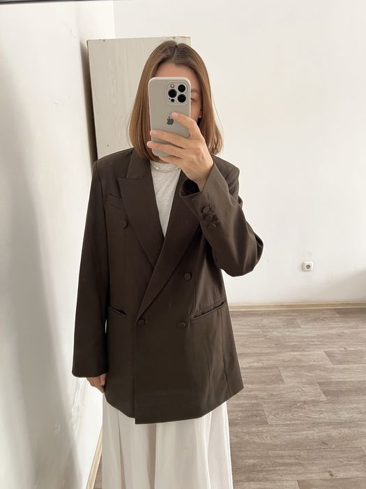 Пиджак прямой хаки, размер с