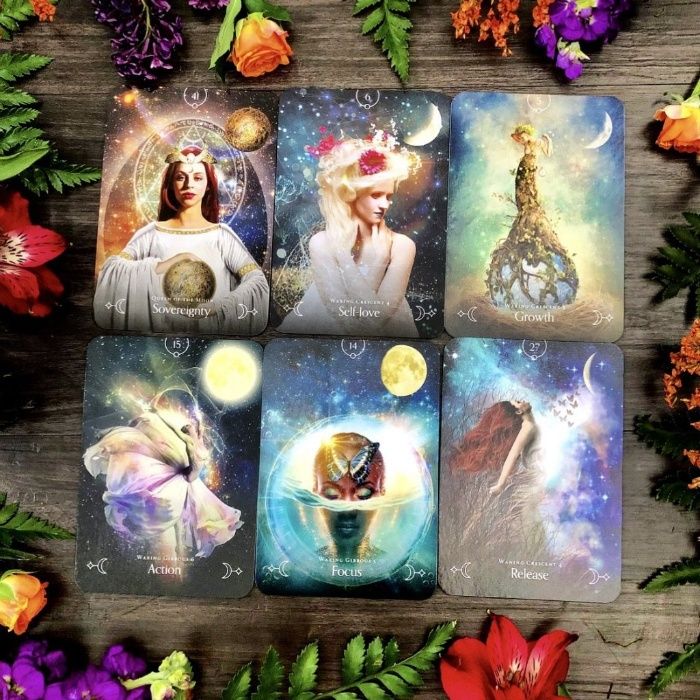 REGINA LUNII-Carti Oracol/tarot,ed lim,mari-SUPERBE-Eng/ORIG/SIG+carte