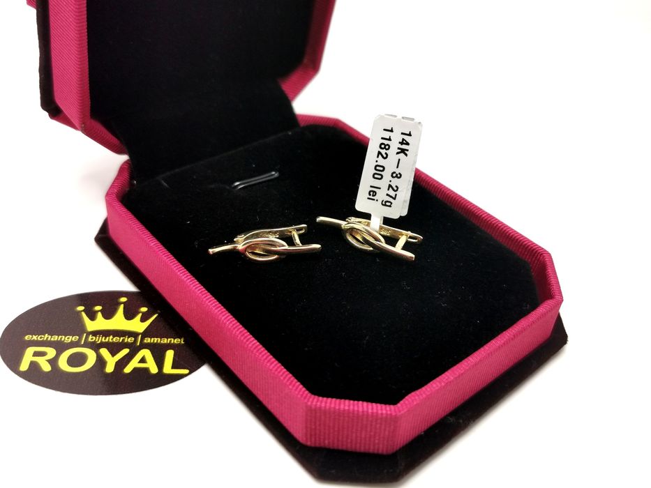 Bijuteria Royal cercei din aur 18k 3.27 gr