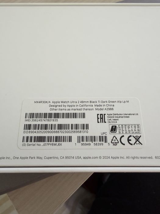 Apple watch ultra 2 акб 100% состояние идеал