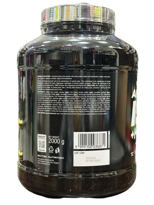 Scitec Anabolic Iso Hydro 2kg – Original, yangi