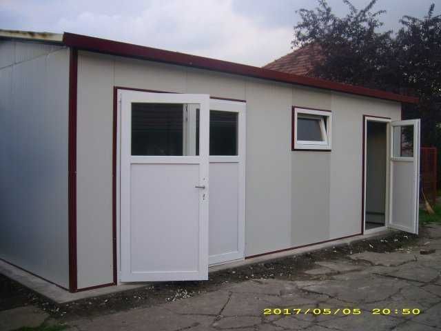 Casa Modulara, Garaje Auto si Containere stil birou din structura metalica si panou sandwich termoizolant
