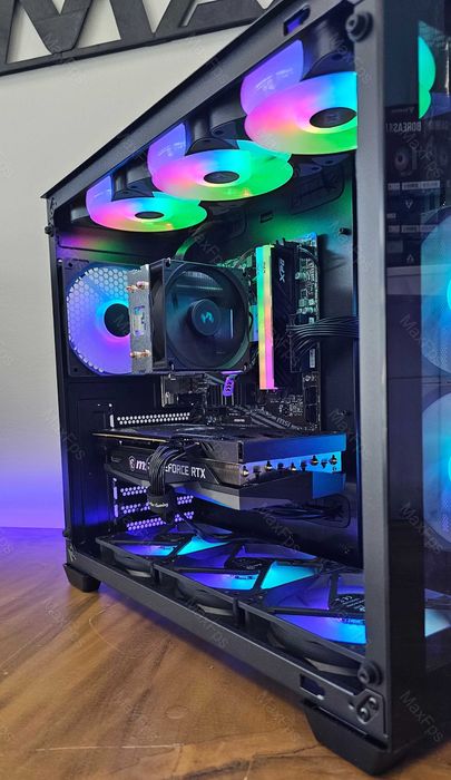 НОВО! RTX 3060TI, Ryzen 5 7500F, 32GB DDR5, 650W Геймърски компютър