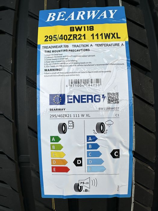 Нови Летни Гуми BEARWAY BW118 295/40R21 111W XL БОРД 2954021