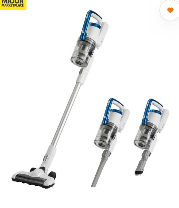 Aspirator fără fir 2 în 1 Amazon Basics BLDC 350W, Baterie 25.2V, Recipient 0.7L