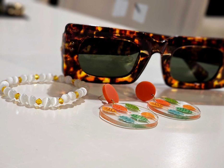 Обици и гривна -ръчна изработка