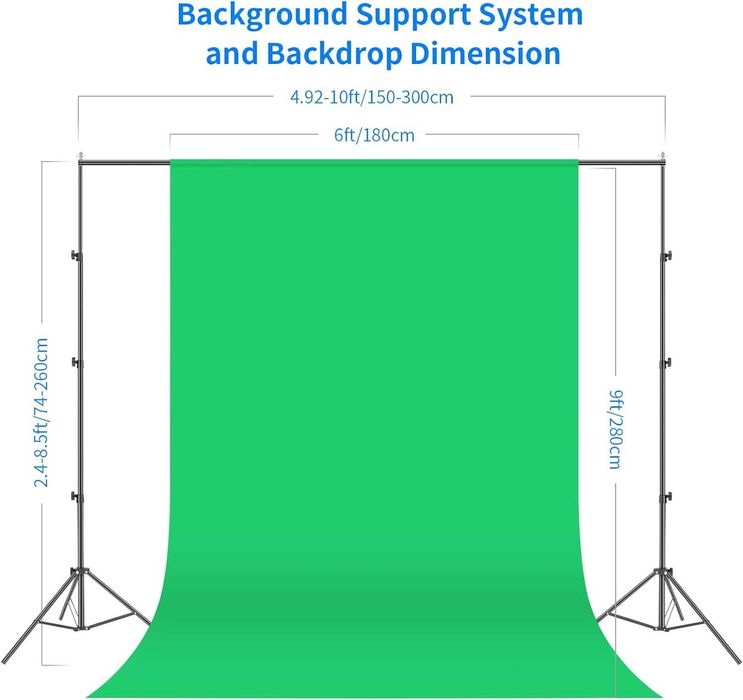 Зелен екран и осветление Neewer Green Background Set