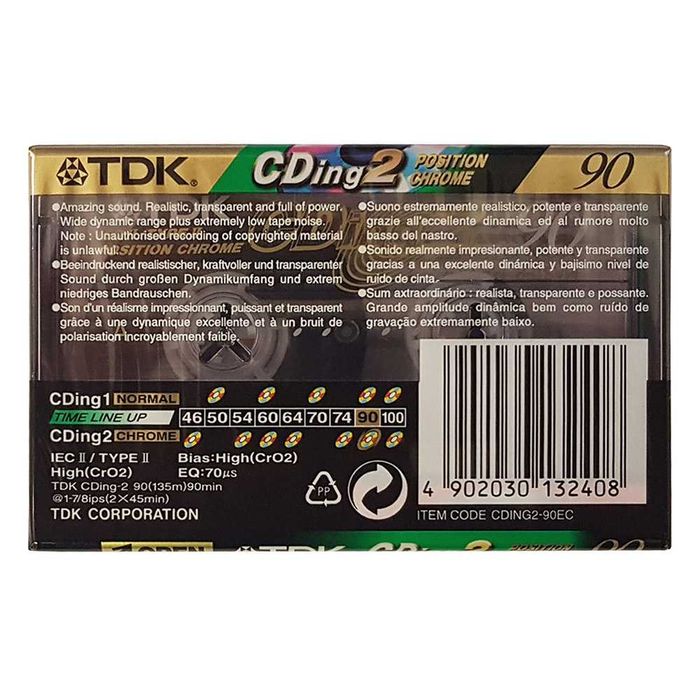 Casete audio TDK CDing II tipla