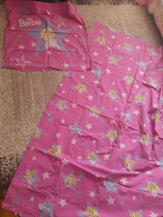 Lenjerie pat fete 1 persoana bumbac, prințese, kitty, Barbie, Peppa