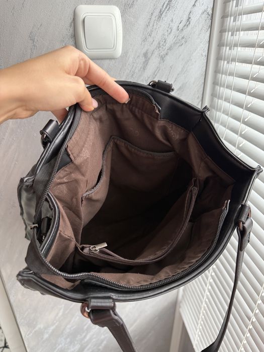 Черна кожена чанта